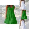 Stylish Women's Holiday Summer Solid Sleeveless Party Beach Loose Short Dress Sundress For Effortless Elegance