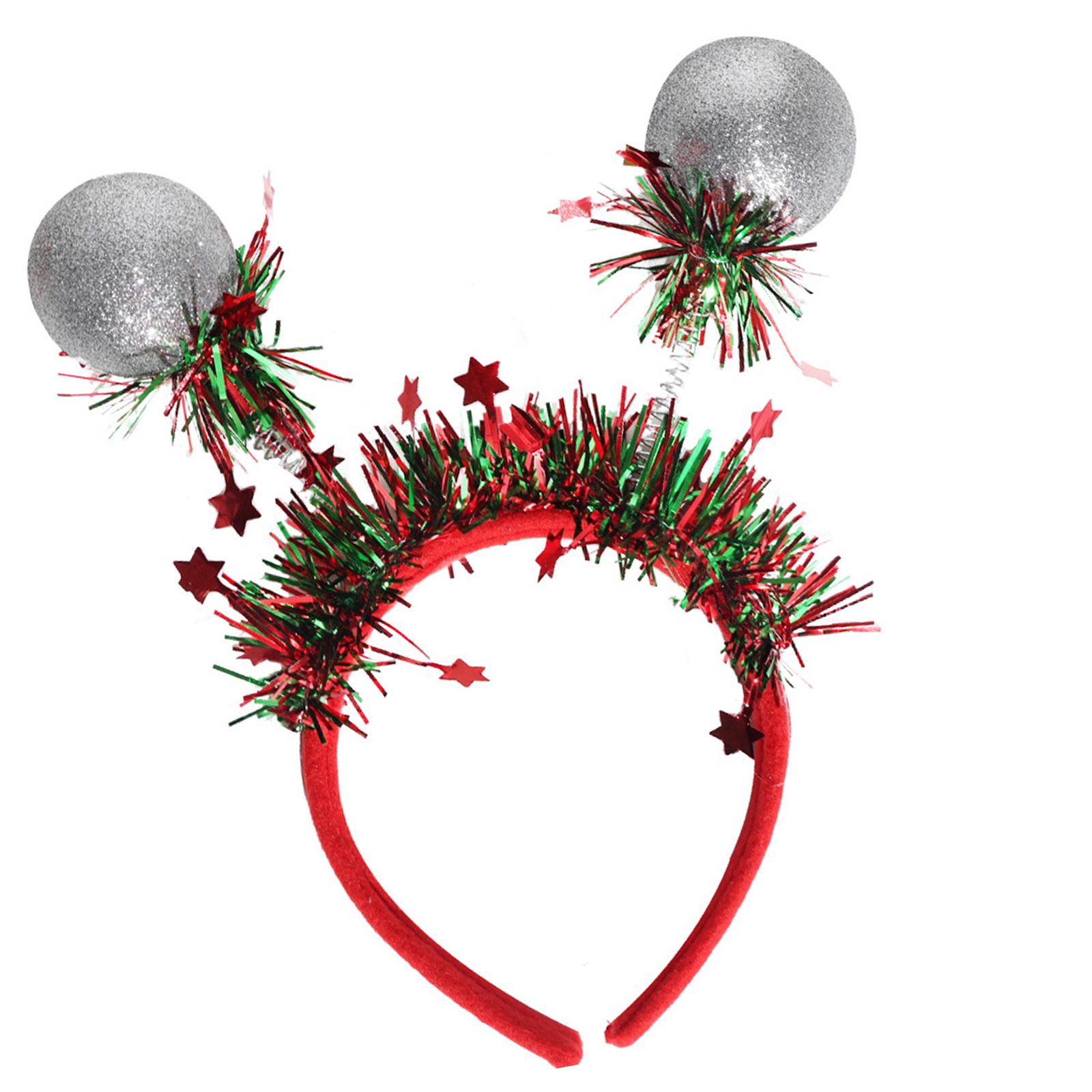 

Festival Plastic Santa Ball Headdress Fashion Hair Band For Christmas Costume Party Family Gathering Unisex Wear 1