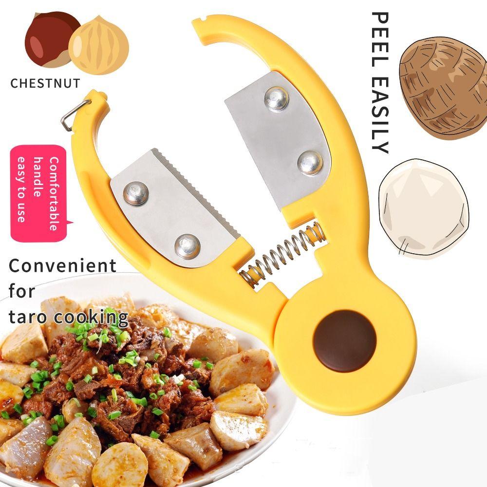 

Kitchen Pliers Chestnut Clip Stainless Steel Nutcracker Opener New Taro Peeler жовтий
