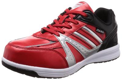 Xebec Safety Work 85140 JSAA Class with Pockets and Reflective Size Cm Shoes, Sneakers, B, Slip-Resistant, Shock-Absorbing, Lace-Up Material, Red,