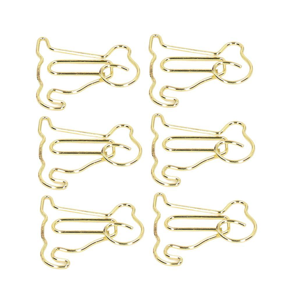 100Pcs Dog Shape Gold Paper Clips Gold Small Paper Clips Cute Paperclips  Note Taking