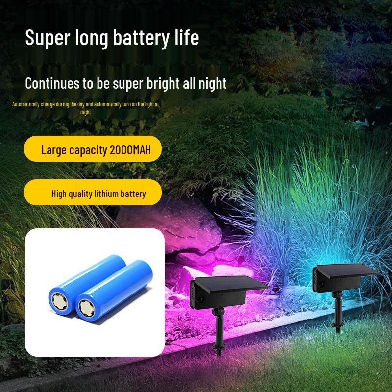 HEIXIE Solar Lawn Spotlight (2-Pack)