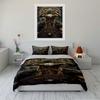 Viking Warrior Print 3-Piece Bedding Set Bedding set (1 duvet cover, 2 pillowcases, duvet not included)