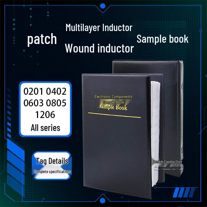 

Книга зразків багатошарових дротяних індукторів SMD: 0201, 0402, 0603, 0805, 1206 42 types 50 pcs 0402 Multilayer