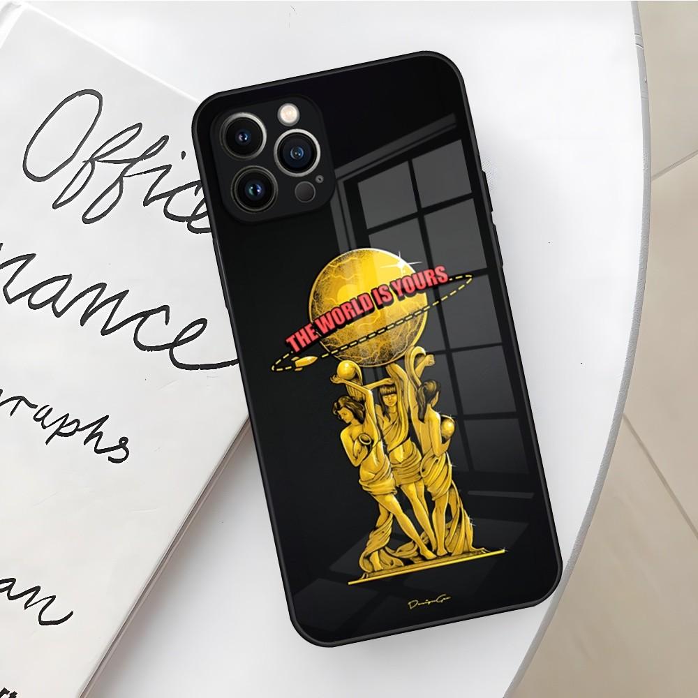 

The World Is Yours Scarface Phone Case for Iphone 15 14 12 11 13 Pro Max Mini X Xr Xs Se 8 Puls glass iPhone SE2020
