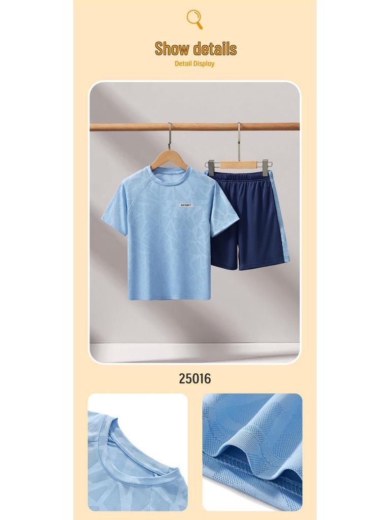 Boys' Ice-Touch Quick-Dry Sports Suit, Ages 2-5.