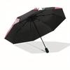 1pc Gothic Chibi Character with Pink Accents Umbrella with Plastic Handle,Suitable for All Seasons Home Travel Outdoor UmbrellaSanlio520
