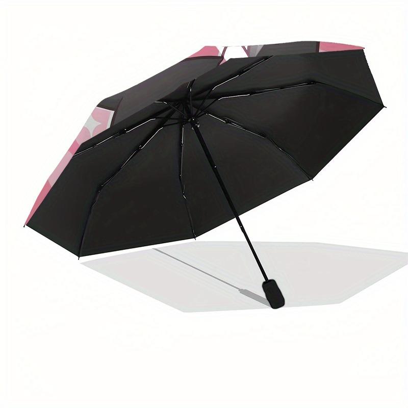 1pc Gothic Chibi Character with Pink Accents Umbrella with Plastic Handle,Suitable for All Seasons Home Travel Outdoor UmbrellaSanlio520