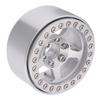 1.9 Inch Beadlock Wheels Aluminum Alloy 5 Hole Silver Rims Non Staining Lock Tire RC Wheel Rims