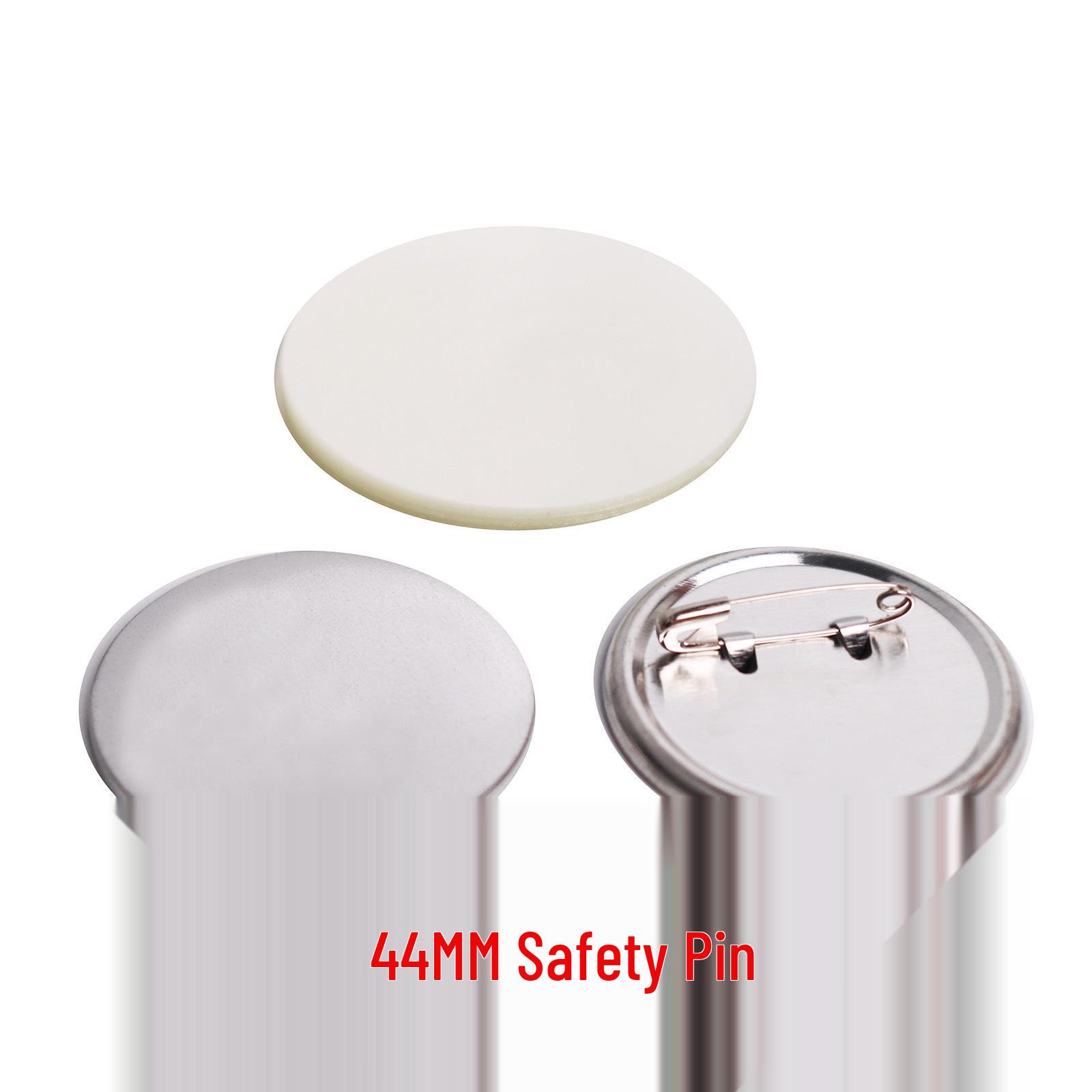 DIY Tinplate Badge Making Kit with Safety Pin - Blank Iron Base