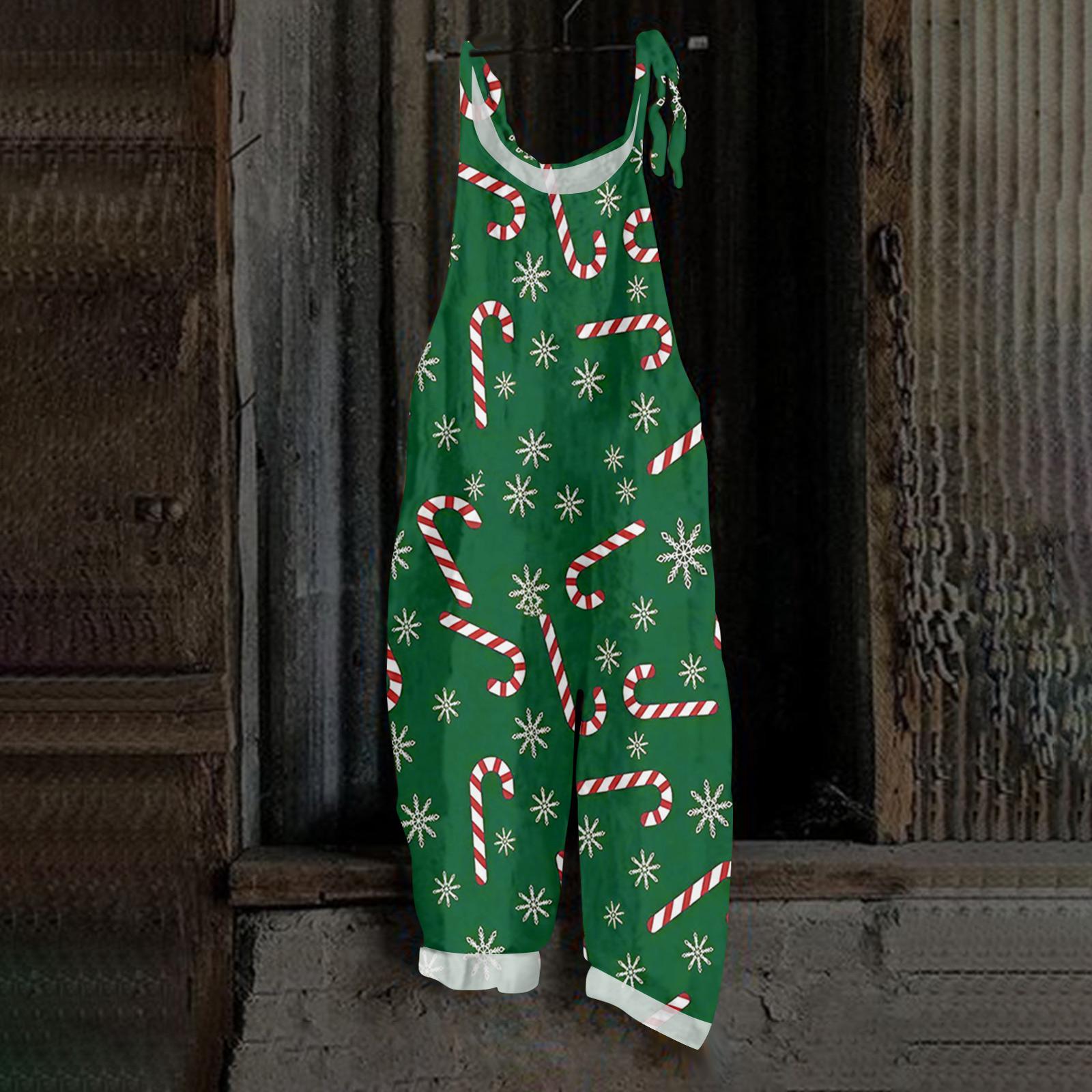 

Женский комбинезон с принтом Хэллоуина, повседневный свободный винтажный комбинезон из хлопка и льна M