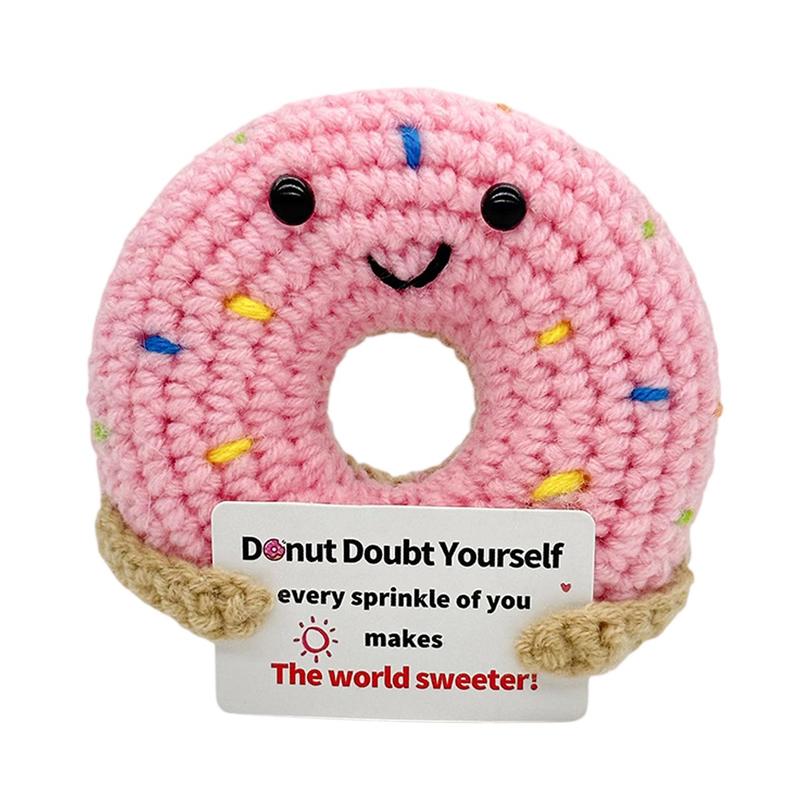 

Кукла в горшке Вязаная шерсть Вязаная крючком Подарок для поддержки One Size розовый