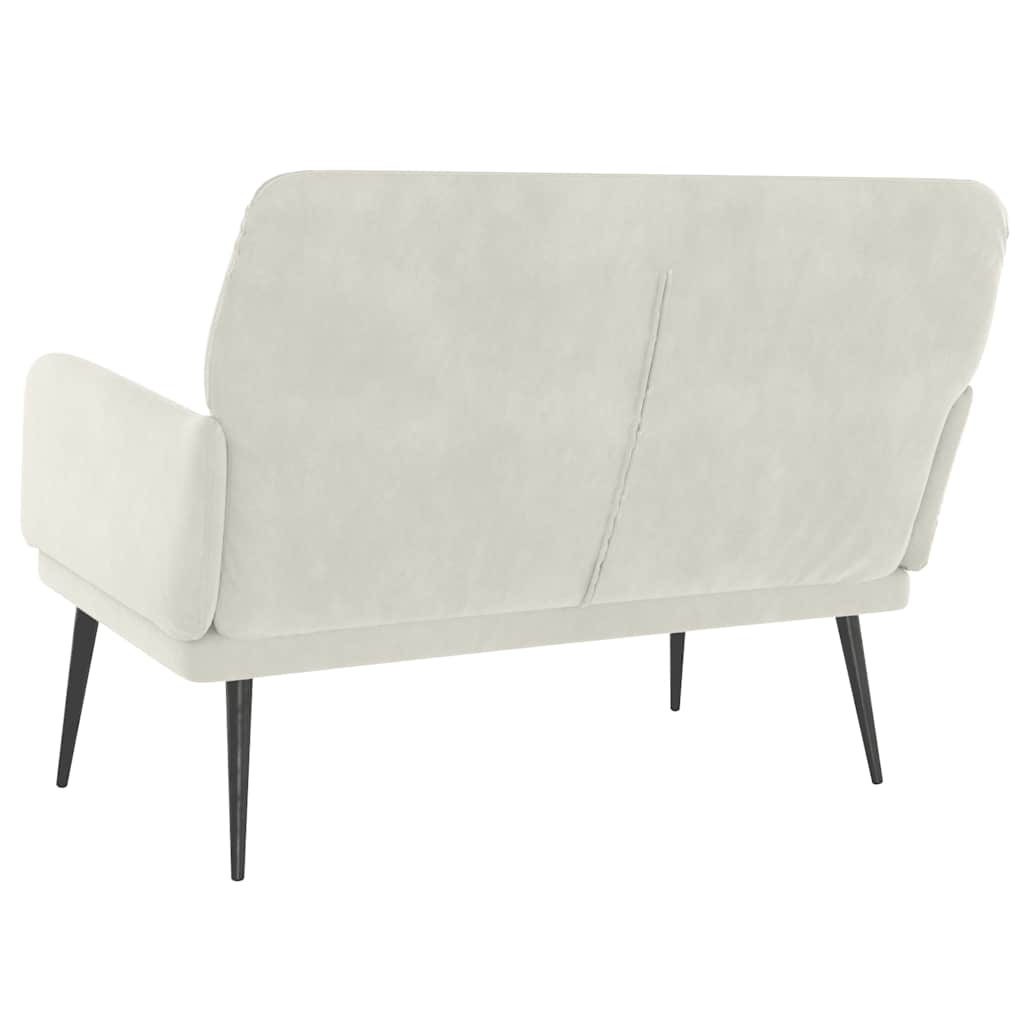 Cream Velvet Bench 108 x 79 x 79 cm