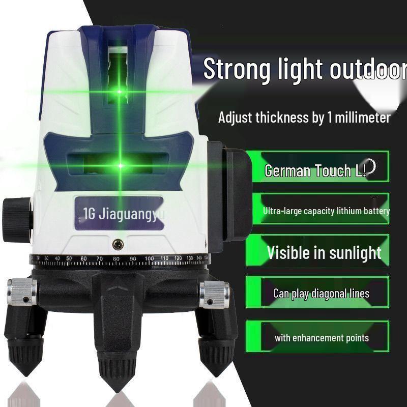 High Precision Automatic Laser Level with Infrared, Blue, and Green Light for Accurate Line Drawing