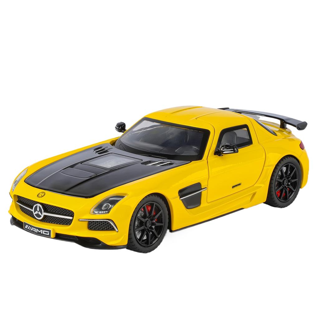 1/24 Benz SLS AMG Transparent Engine Hood Alloy Car Diecasts & Toy Vehicles Car Model Miniature Scale Model Car for Children