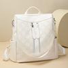 Women's Commuter Soft Leather Backpack Printed Backpack