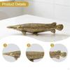 Gar Sculpture Vintage Gift Rustic Miniature Desktop Ornament Fish for Bedroom TV Stand
