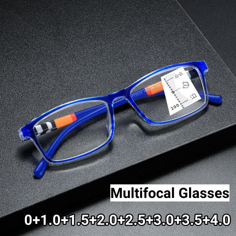 

Men s Fashion Progressive Multifocal Reading Glasses Unisex Blue Light Blocking Far Sight Eyeglasses Women Presbyopia Eyewear