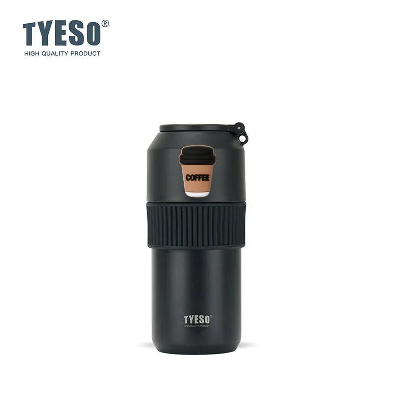 Tyeso 680ML High-Performance Insulated Cold Drink Bottle Portable Lightweight Tumbler for Travel Outdoor Sports Large Capacity with Coffee Sticker