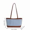 Handbag Denim Splicing Tote Bag Large Capacity Ins Square Tote Bag Simple Shoulder Bag  Travel