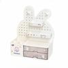 Desktop Hole Board Storage Box Desk Organizer Girls Cute Pen Holder Storage Stationary Rack Korean Kawaii Bunny Cosmetic Shelf