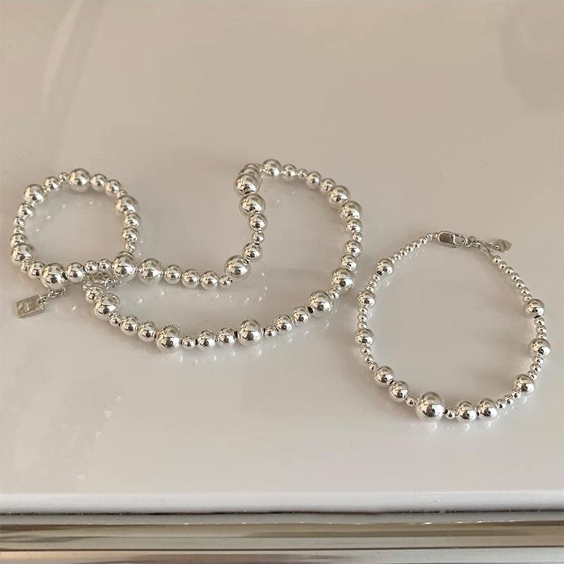 Plated Copper Bead Korean INS Bracelets Ideal For Women Versatile Fashion Temperament Jewellery Gift High Quality