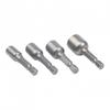 Magnetic Nut Driver Socket Set 4pcs 6 8 10 13mm Hex Shank 14 Inch Drill