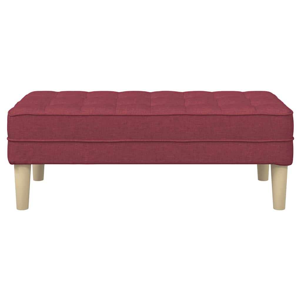 Bench with Cushion Burgundy 113 x 57 x 39 cm Fabric