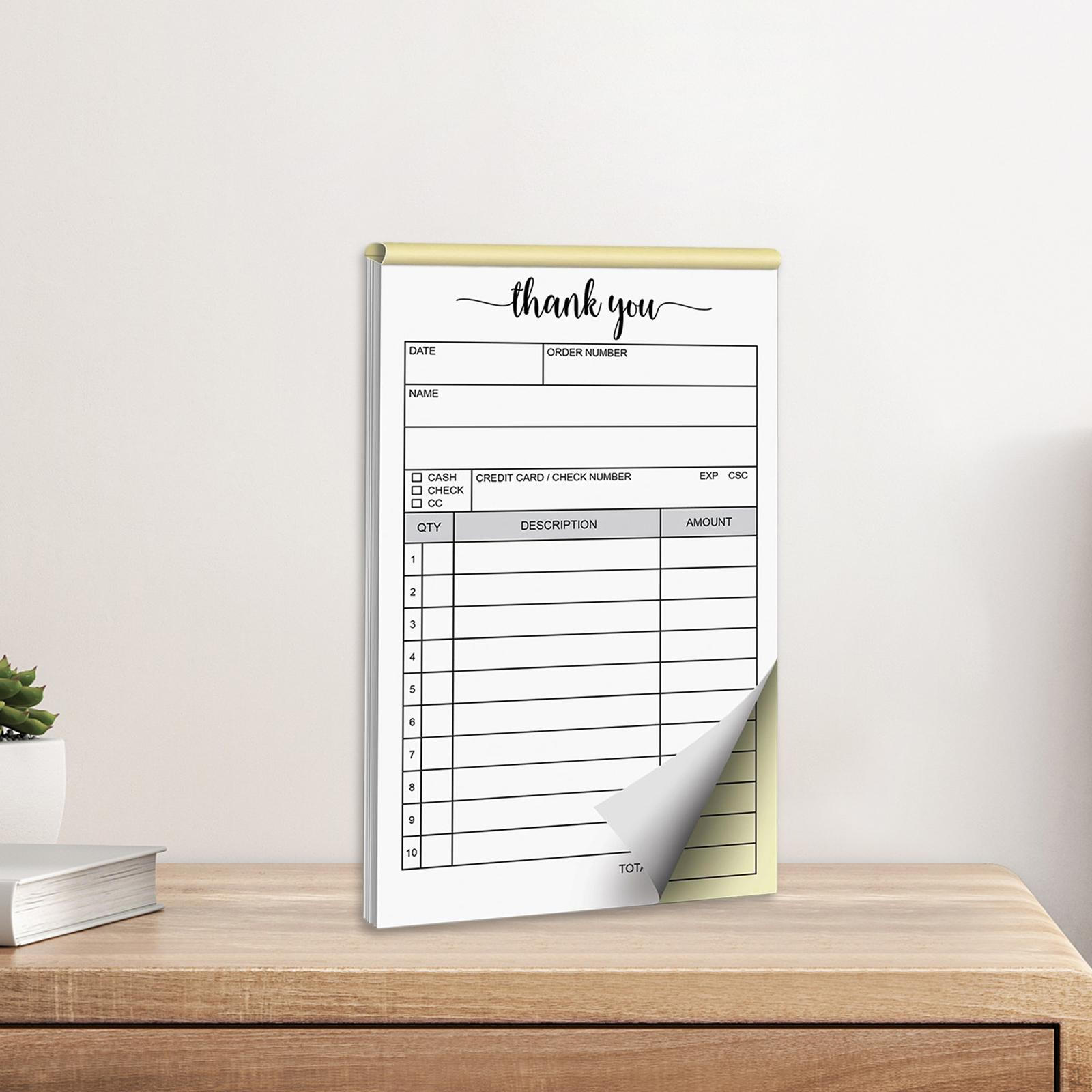 

Thank You Receipt Book Sales Order Convenient Durability Professional 2 Part