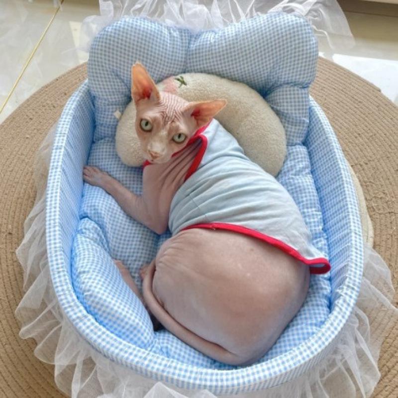 All-Season Washable Pet Nest: Non-Stick, Lightweight, Soft & Cozy for Small Dogs and Cats