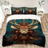 3pcs Deer Totem Soft Comfortable Bedding set, For Bedroom, Guest Room And Dorm, All - Season Use, High-Definition Printing174