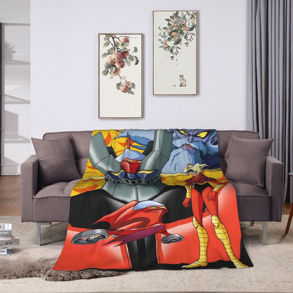 UFO Robot Grendizer Blankets Fleece Spring/Autumn   Multifunction Warm Throw Blanket for Bed Couch Quilt