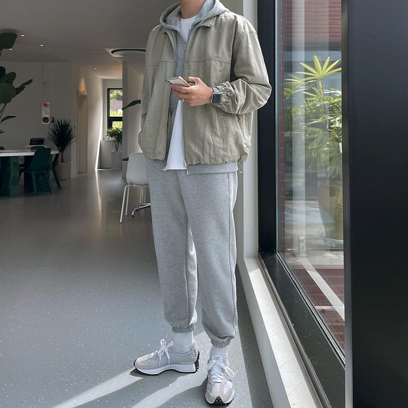 Men's Stand-collar Coat, Korean Style Loose Thin Top, Spring and Autumn New Style, Trendy, Casual and Versatile