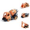 Excavator Bulldozer Transport Truck Mixer Truck Kid Toy With Movable Joints For Toddler Play
