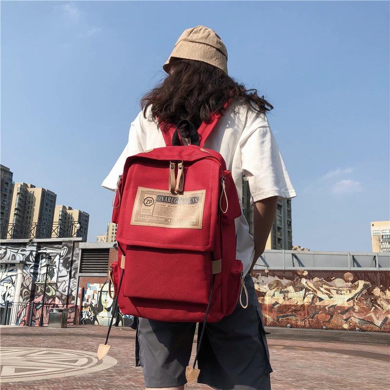 Fashionable Couple Backpacks Korean Style Cool Men's Backpacks and Women's Backpacks Wholesale Lightweight Student Schoolbags