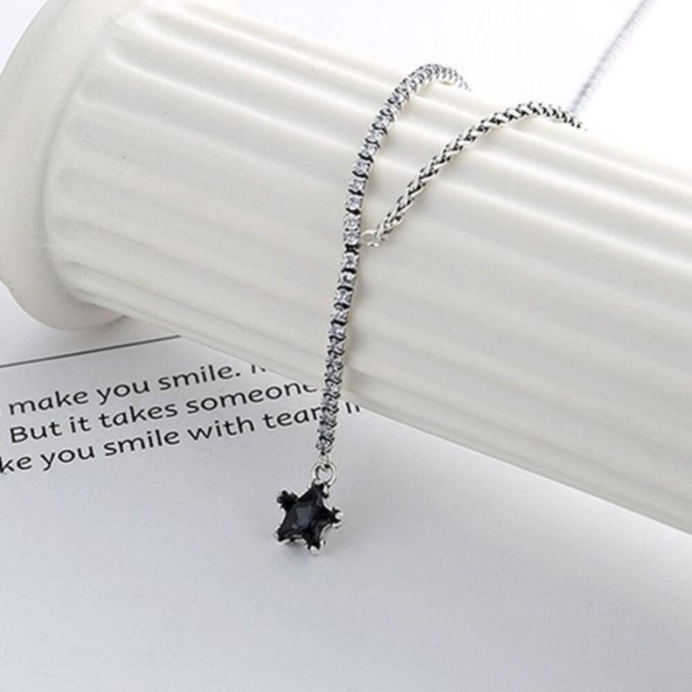[Onoma] Onm 925 Sterling Silver Necklace Black Star and Milky Way N306 Star Necklace (29546474)