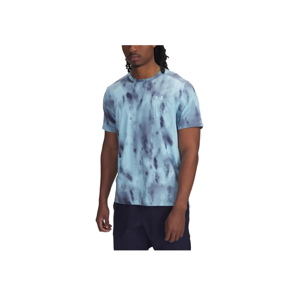 Under Armour Launch Elite Cool Series Comfortable Breathable Running Short Sleeve T-Shirt Men Tops Stream-Blue 1389804-494