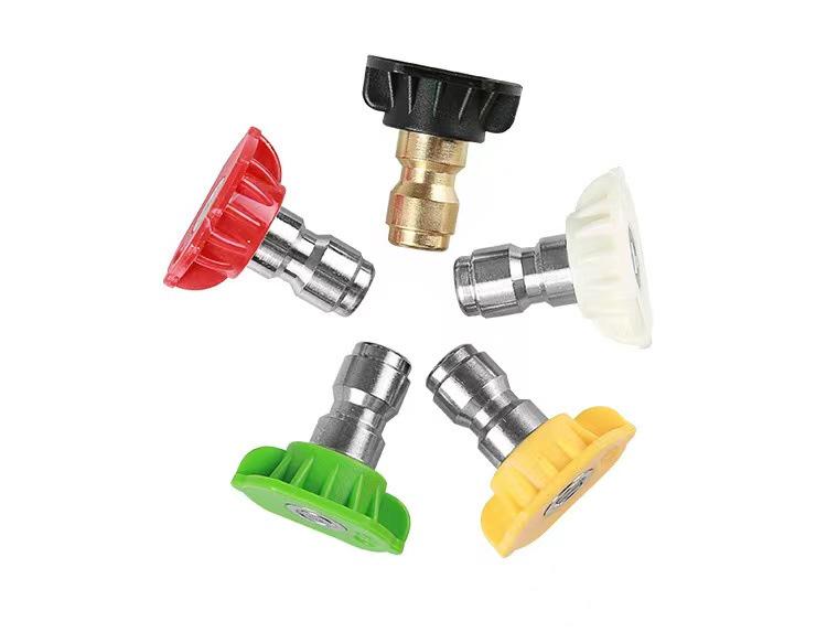 Stainless Steel High-Pressure Water Gun with 1/4" Quick Connect Nozzles, Five-Color Series