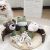 Creative Durable Chew Toy for Dogs Cute TPR Cotton Rope Grinding Teeth Relieve Boredom Dog Interactive Toy Peluche Para Perro