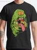 Ghostbusters 100 Cotton Crewneck TShirt with Playful Slimer  Pizza Graphic TShirt for Men and Women LWF 180g