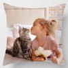 Cute Kitty Series Decorative Pillowcase Office Decoration Living Room Bedroom Children's Room Home Decoration Pillowcase
