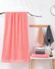 Lumimi 10-Piece Set Face Towels, 100% Cotton, Hotel Quality, Fluffy, Approx. 34x74cm, Dark Pink