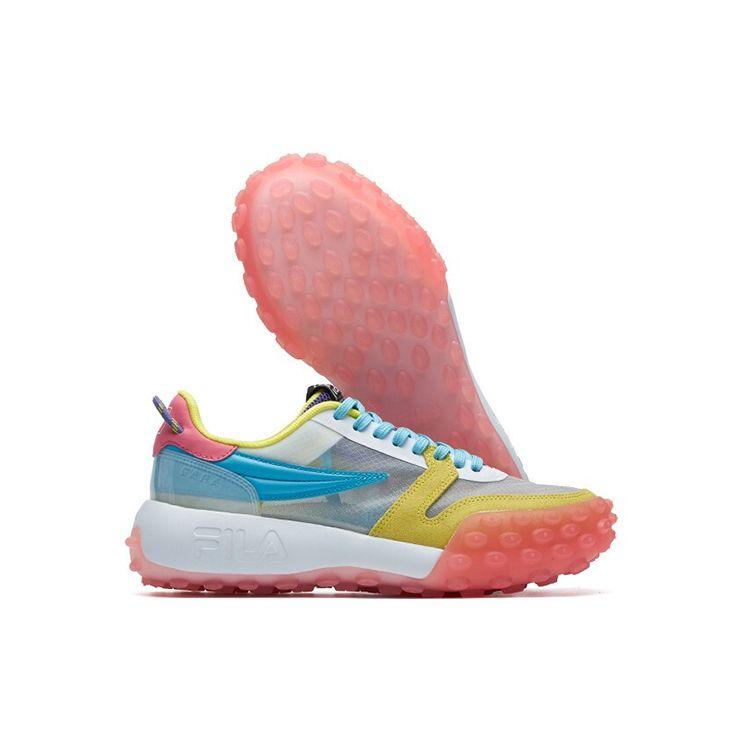 Fila Gara Trendy Versatile Fabric Two-Layer Cowhide Round Toe Lace-Up Shock Absorbing Wear-Resistant Breathable Low-Top Dad Shoes F12W124140FWY