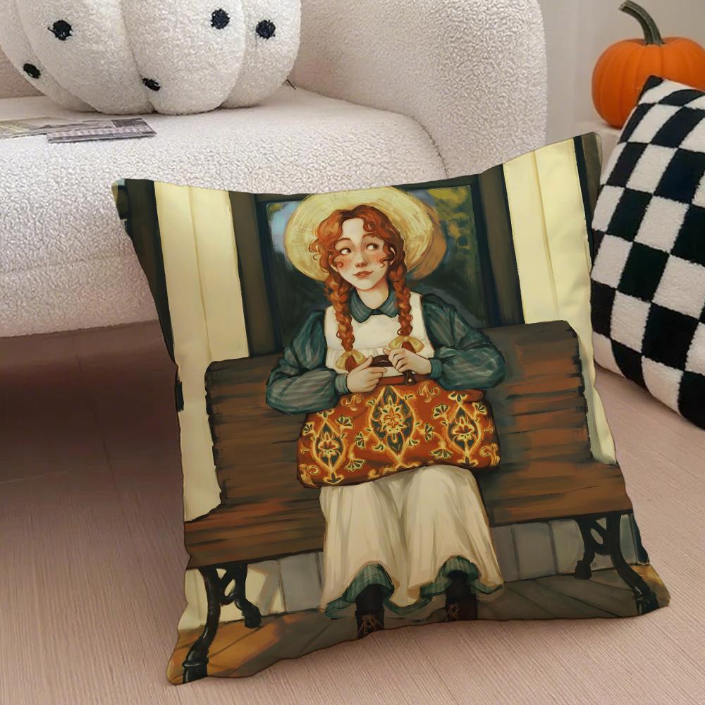O-Of Green Gables Cushion Cover Throw Pillow Cover Hidden Button Durable Polyester Chair Cushion