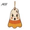 Themed Props for Shop Windows Halloween Wooden Hanging Decor, Vintage Ghost Pumpkin Pendant Decorations, Cartoon Durable Indoor Accessories Style Wall