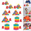 And Sorting Cubes, Math Toy for Early Learning, Versatile, Colorful Square Wooden Blocks Puzzles