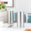 55 oz Moderner Stil Edelstahlkrug Wasserkanne mit Kunststoffgriff und Deckel für Wasser Teekrug Saftkrug Edelstahl