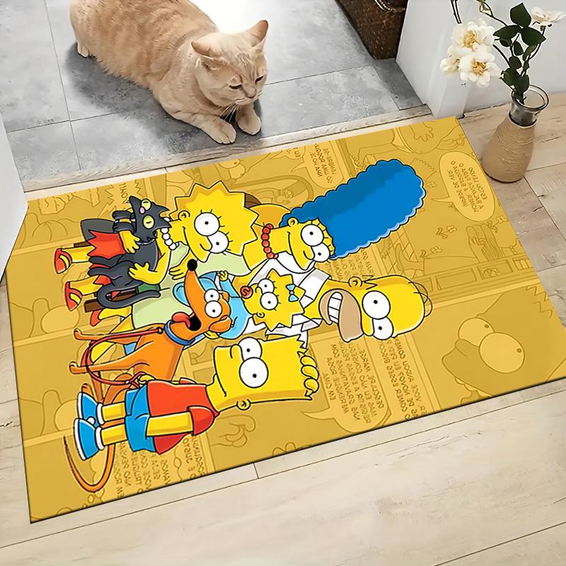 Simpsons Family Adventure Carpet Rug Soft Washable Antislip Home Living Room Sofa Mats Personalized Christmas Rug