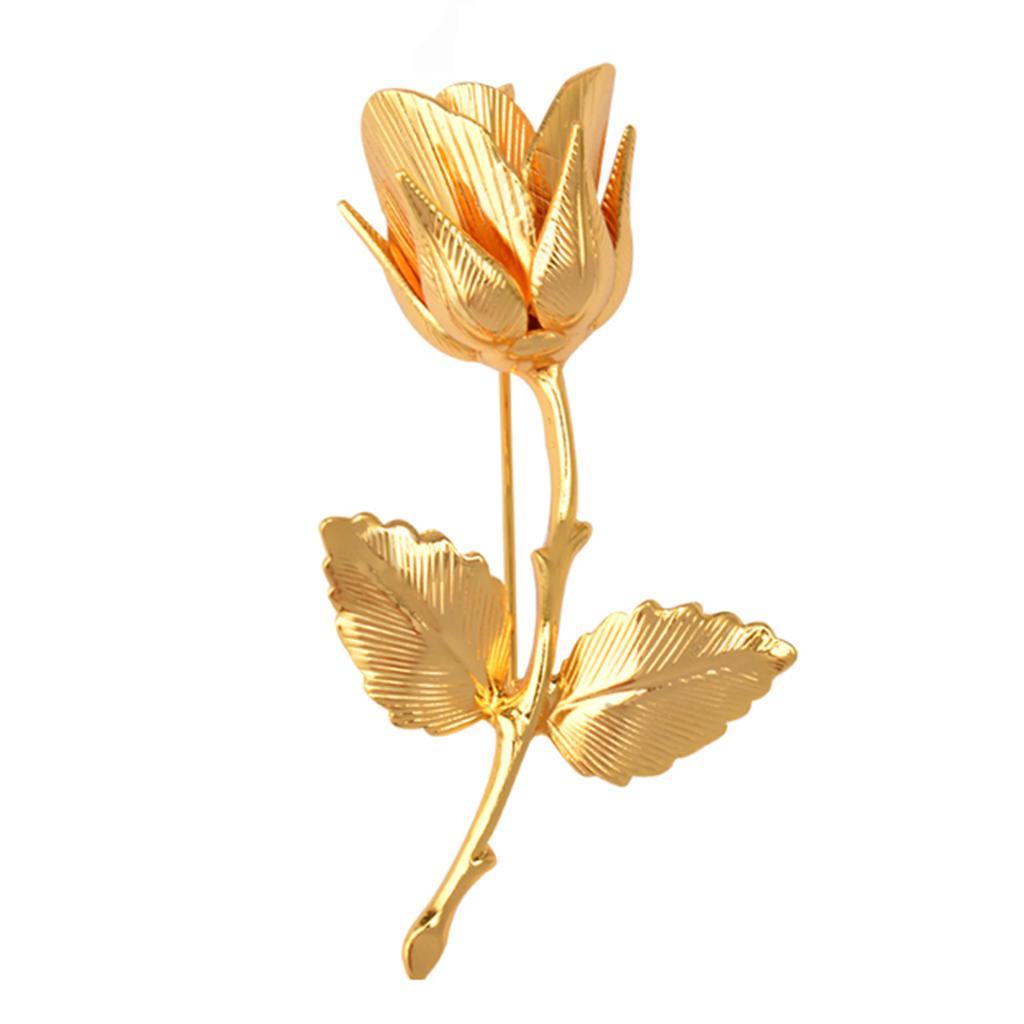 Elegant Rose Brooch Pin Suit Wedding Groom Jewelry