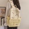 Schoolbag wholesale fashion new female college style cute print color matching backpack small middle school college student schoolbag women's backpack